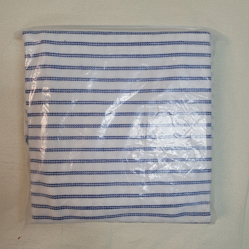 New!Throw Pillow Covers 26x26 Set of 2 Striped Fringe Farmhouse Canvas Blue Boho - Picture 4 of 7